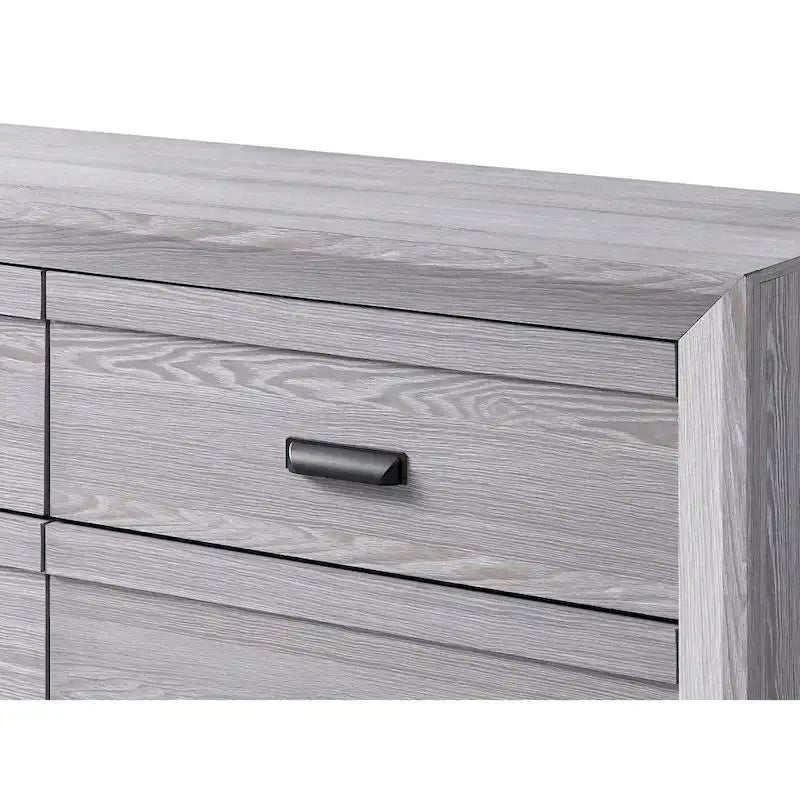 Ensemble de chambre à coucher Essa 4 pièces à panneaux gris