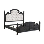 Ensemble de chambre à coucher capitonné Taylor Black 5 pièces