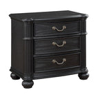 Ensemble de chambre à coucher capitonné Taylor Black 5 pièces