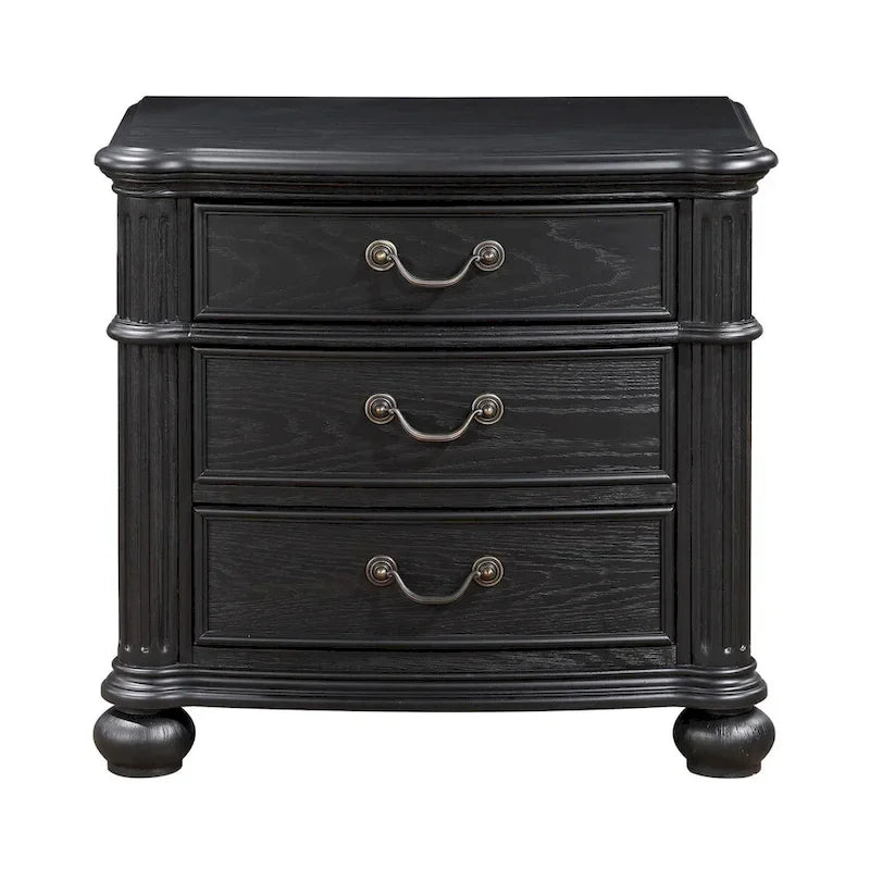Ensemble de chambre à coucher capitonné Taylor Black 5 pièces