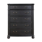 Ensemble de chambre à coucher capitonné Taylor Black 5 pièces