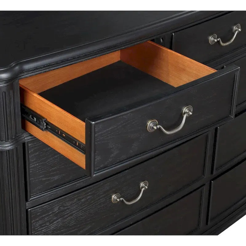 Ensemble de chambre à coucher capitonné Taylor Black 5 pièces