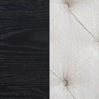 Ensemble de chambre à coucher capitonné Taylor Black 5 pièces