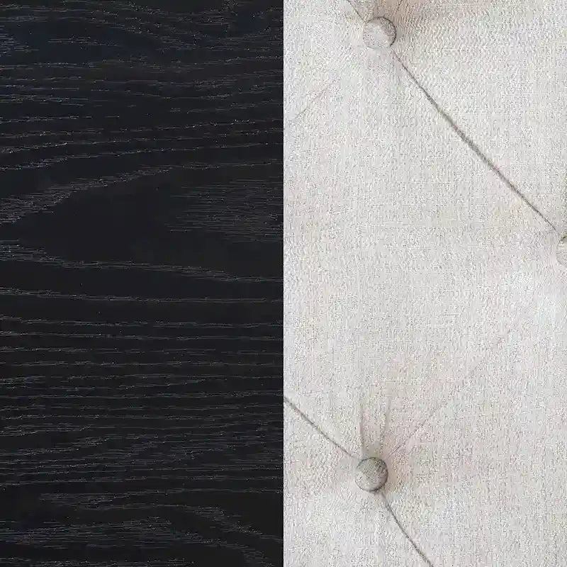 Ensemble de chambre à coucher capitonné Taylor Black 5 pièces