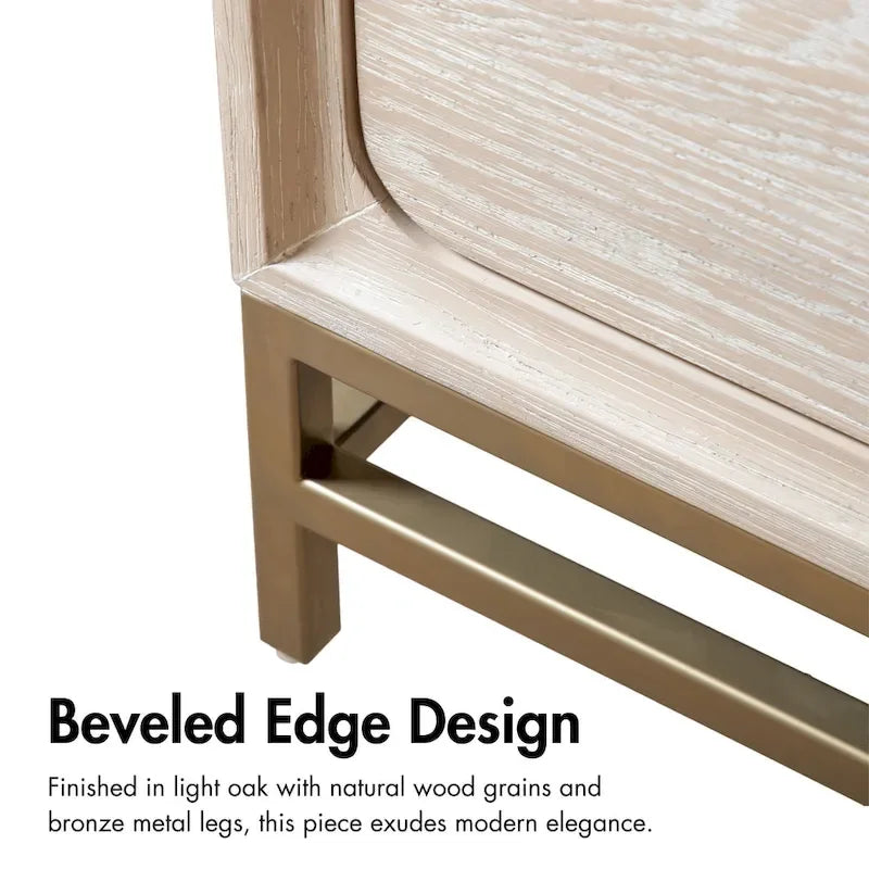 Ensemble de chambre à coucher Drayden Transitional en chêne massif de Furniture of America, composé d'un lit 3 pièces et de 2 tables de chevet.