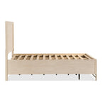 Ensemble de chambre à coucher Drayden Transitional en chêne massif de Furniture of America, composé d'un lit 3 pièces et de 2 tables de chevet.