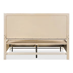 Ensemble de chambre à coucher Drayden Transitional en chêne massif de Furniture of America, composé d'un lit 3 pièces et de 2 tables de chevet.