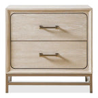 Ensemble de chambre à coucher Drayden Transitional en chêne massif de Furniture of America, composé d'un lit 3 pièces et de 2 tables de chevet.