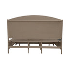 Ensemble de chambre à coucher Avalon en chêne beige bruni, lit de rangement rembourré, format king