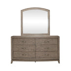 Ensemble de chambre à coucher Avalon en chêne beige bruni, lit de rangement rembourré, format king