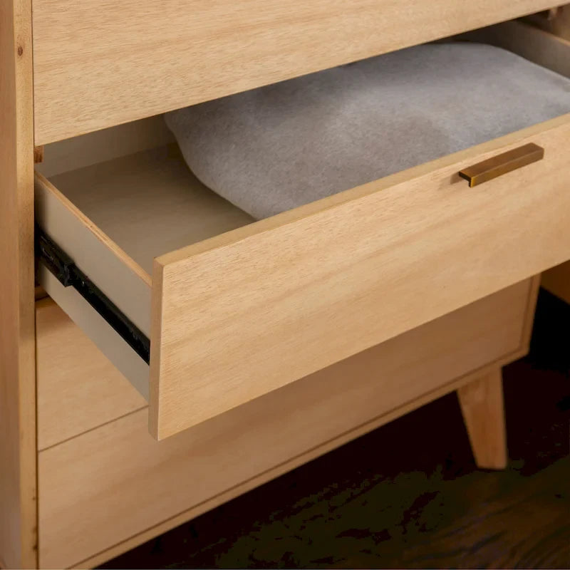 Ensemble de chambre à coucher Carter en bois naturel 4 pièces, format queen