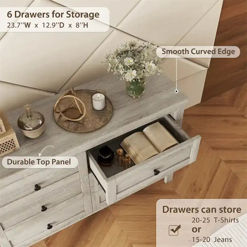 Ensemble de chambre à coucher comprenant un lit plateforme double avec station de recharge, une table de chevet et une commode (ensemble de 3 pièces)
