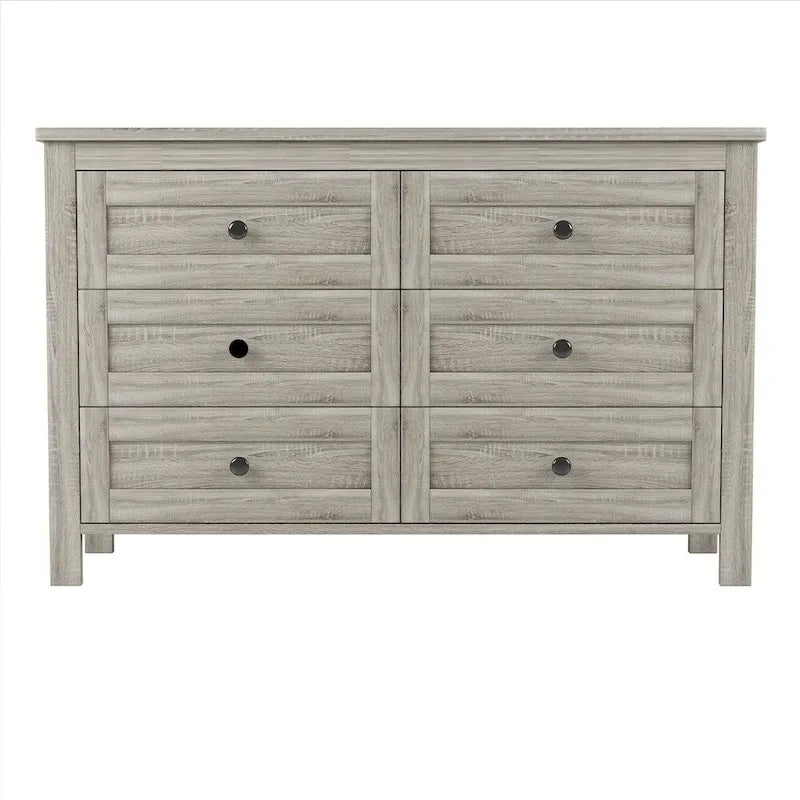 Ensemble de chambre à coucher comprenant un lit plateforme double avec station de recharge, une table de chevet et une commode (ensemble de 3 pièces)