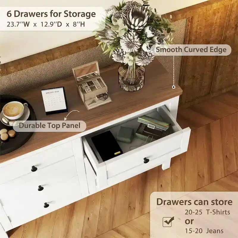 Ensemble de chambre à coucher comprenant un lit plateforme double avec station de recharge, une table de chevet et une commode (ensemble de 3 pièces)