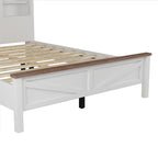 Ensemble de chambre à coucher comprenant un lit plateforme double avec station de recharge, une table de chevet et une commode (ensemble de 3 pièces)