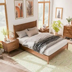 Ensemble de chambre à coucher 3 pièces Beau Midcentury en bois de noyer de Furniture of America