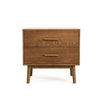 Ensemble de chambre à coucher 3 pièces Beau Midcentury en bois de noyer de Furniture of America