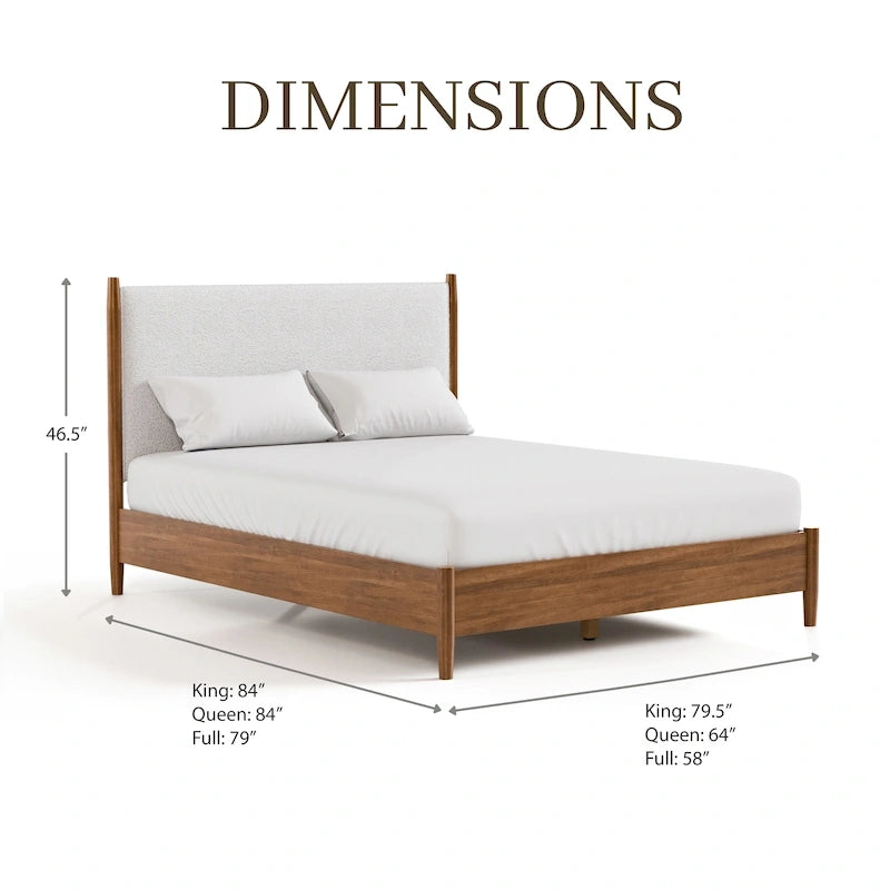 Ensemble de chambre à coucher 3 pièces Beau Midcentury en bois de noyer de Furniture of America