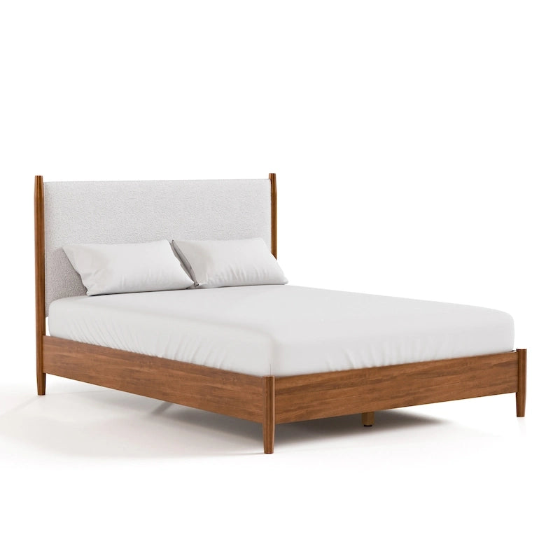 Ensemble de chambre à coucher 3 pièces Beau Midcentury en bois de noyer de Furniture of America