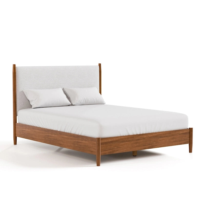 Ensemble de chambre à coucher 3 pièces Beau Midcentury en bois de noyer de Furniture of America