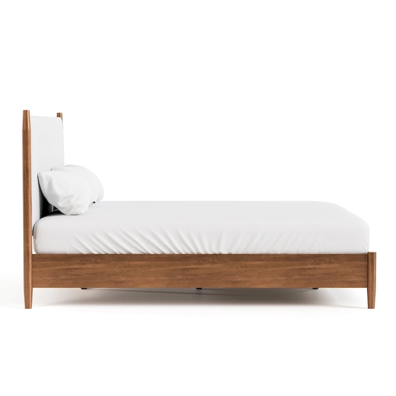 Ensemble de chambre à coucher 3 pièces Beau Midcentury en bois de noyer de Furniture of America