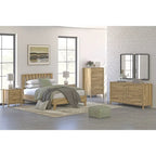 Signature Design by Ashley Bermacy Light Brown Panel Headboard with 2 Nightstands
