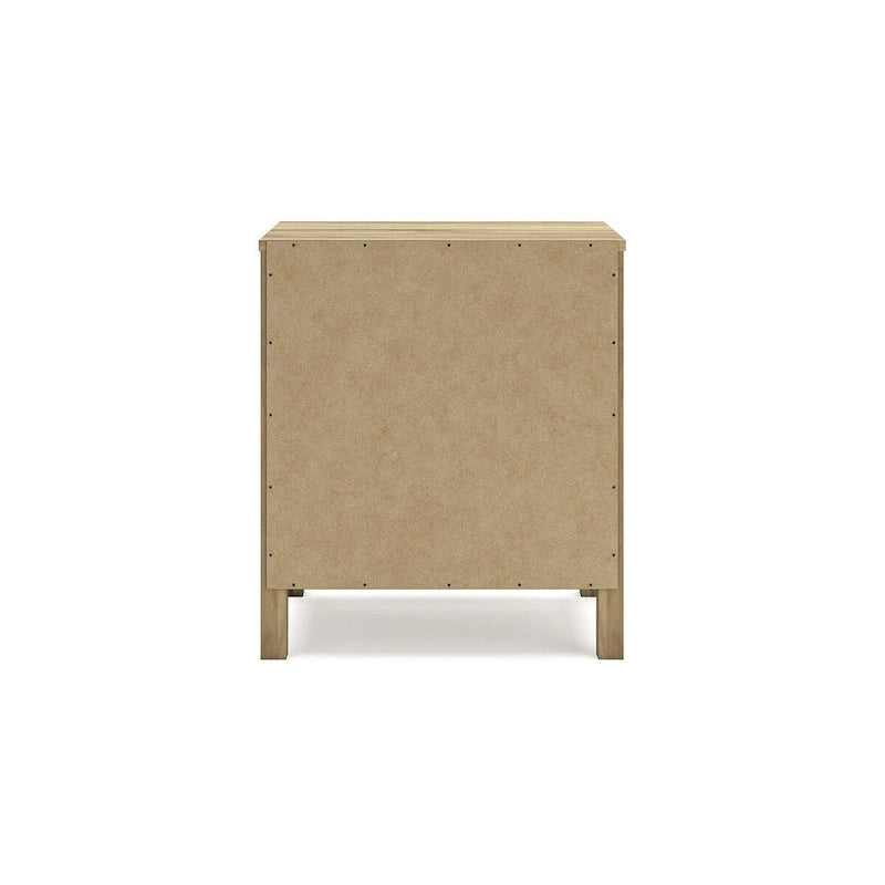 Tête de lit à panneaux marron clair Signature Design by Ashley Bermacy avec 2 tables de chevet