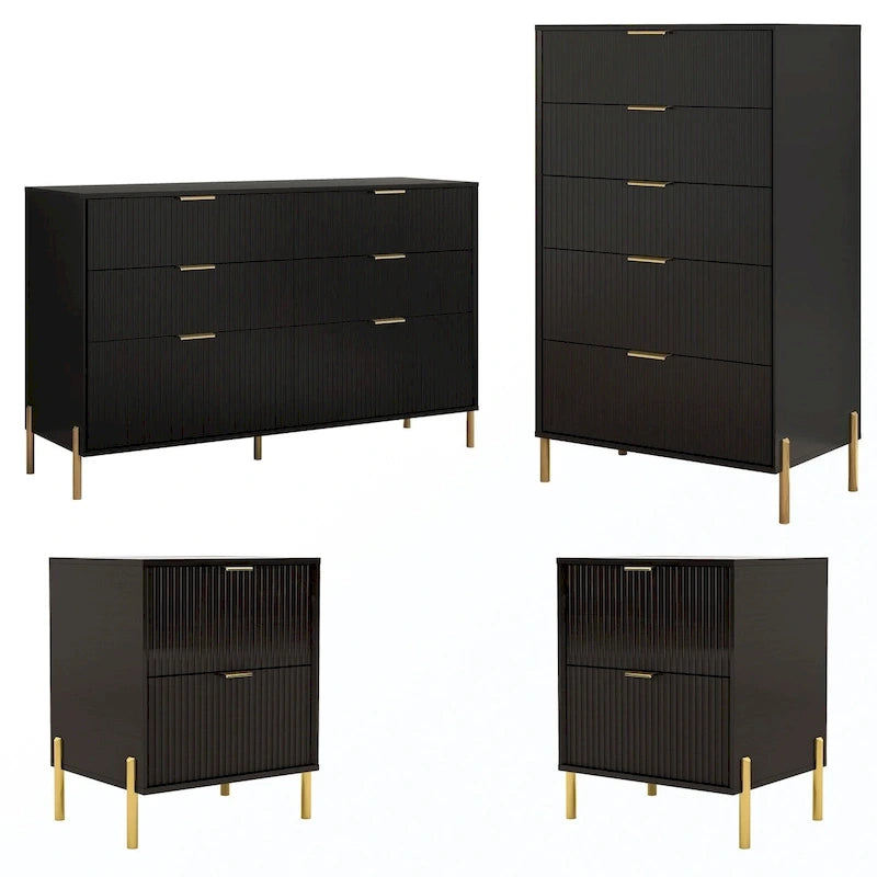 Ensemble de chambre à coucher 4 pièces