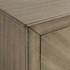 Ensemble de chambre à coucher contemporain en bois Roundhill Furniture Arena : lit à panneaux, commode, miroir, 2 tables de chevet, chiffonnier gris antique