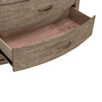 Ensemble de chambre à coucher Avalon en chêne beige bruni avec lit à panneaux et rangement pour lit king size