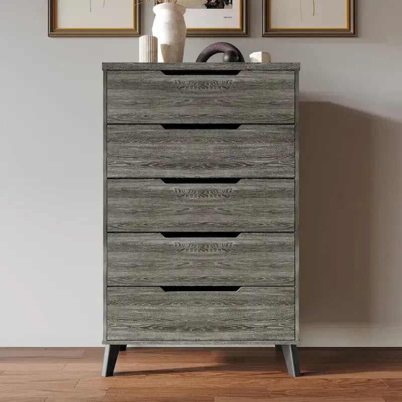 Ensemble de chambre à coucher vintage en bois CraftPorch 4 pièces