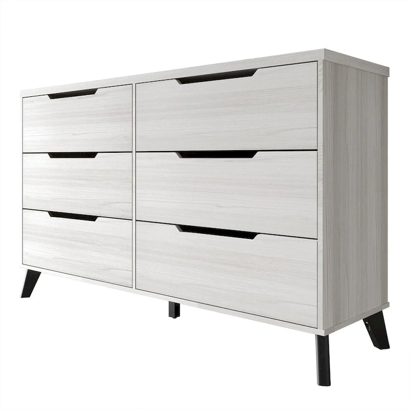 Ensemble de chambre à coucher vintage en bois CraftPorch 4 pièces