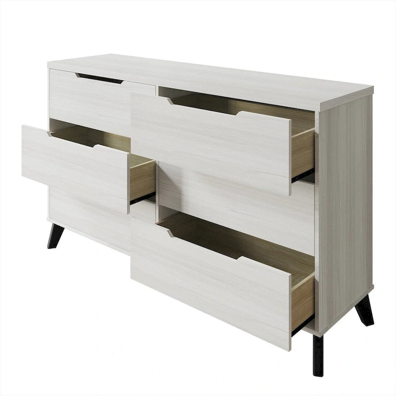 Ensemble de chambre à coucher vintage en bois CraftPorch 4 pièces