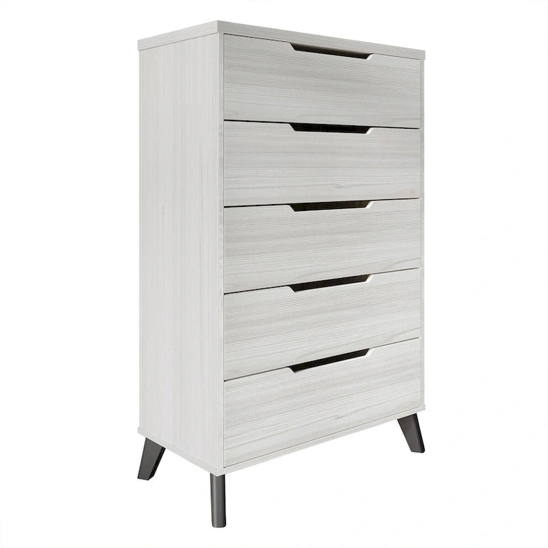 Ensemble de chambre à coucher vintage en bois CraftPorch 4 pièces
