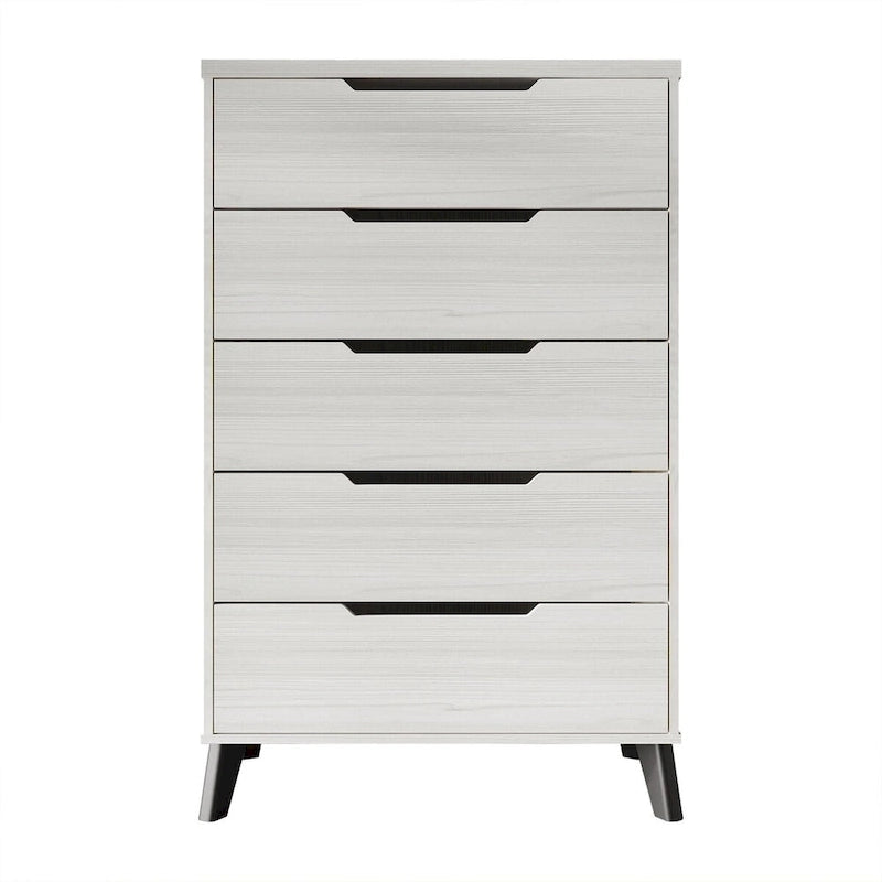 Ensemble de chambre à coucher vintage en bois CraftPorch 4 pièces