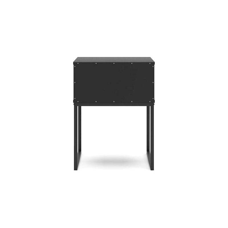 Tête de lit à panneaux noirs Socalle, signée Signature Design by Ashley, avec commode et table de chevet
