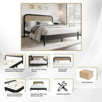Ensemble de chambre à coucher moderne du milieu du siècle CraftPorch 4 pièces