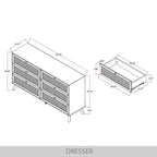 Ensemble de chambre à coucher moderne du milieu du siècle CraftPorch 4 pièces
