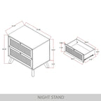 Ensemble de chambre à coucher moderne du milieu du siècle CraftPorch 4 pièces