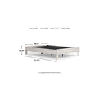 Lit plateforme blanchi Signature Design by Ashley Shawburn avec 2 tables de chevet
