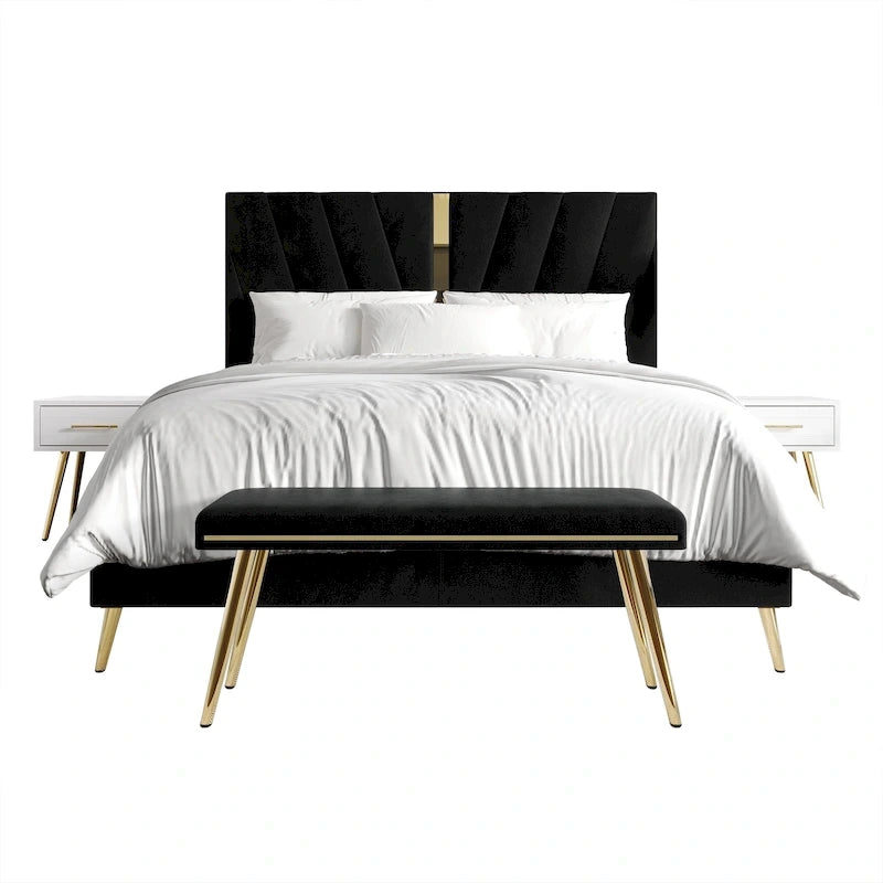 Ensemble de chambre à coucher contemporain 4 pièces CraftPorch