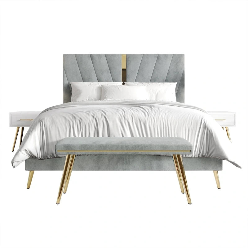 Ensemble de chambre à coucher contemporain 4 pièces CraftPorch