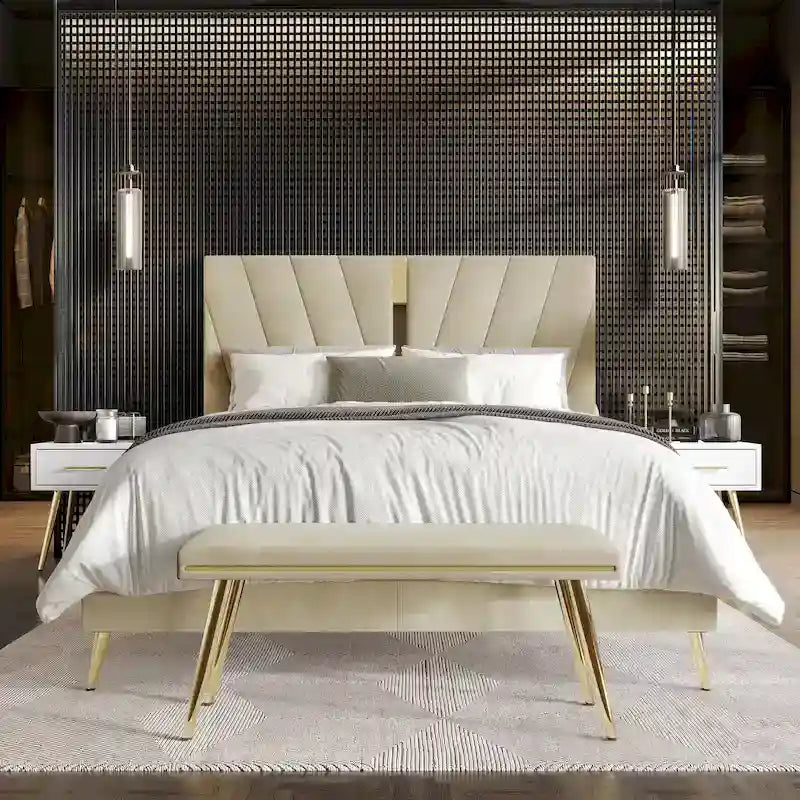 Set camera da letto contemporanea CraftPorch da 4 pezzi