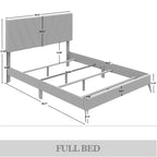 Set camera da letto contemporanea CraftPorch da 4 pezzi