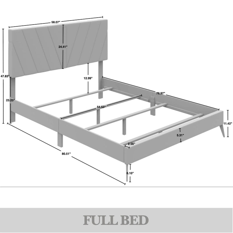 Set camera da letto contemporanea CraftPorch da 4 pezzi