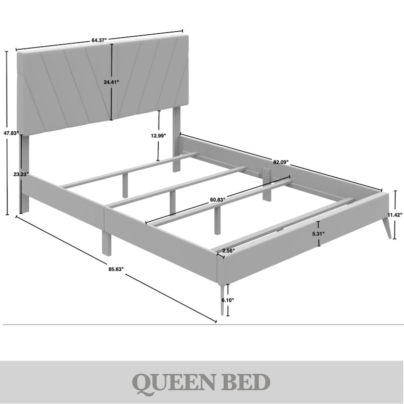 Set camera da letto contemporanea CraftPorch da 4 pezzi
