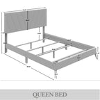 Set camera da letto contemporanea CraftPorch da 4 pezzi