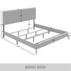 Set camera da letto contemporanea CraftPorch da 4 pezzi