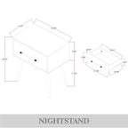 Set camera da letto contemporanea CraftPorch da 4 pezzi