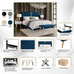 Set camera da letto contemporanea CraftPorch da 4 pezzi